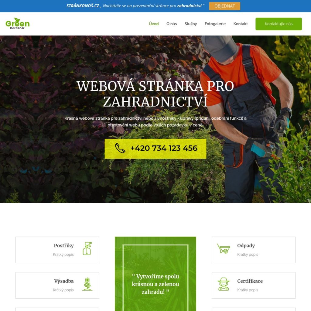 Zahradnictvi - Webova stranka pro zahradnictvi