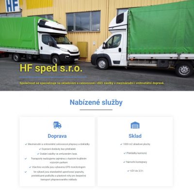 HFsped - doprava a skladování (CZ/EN/DE)
