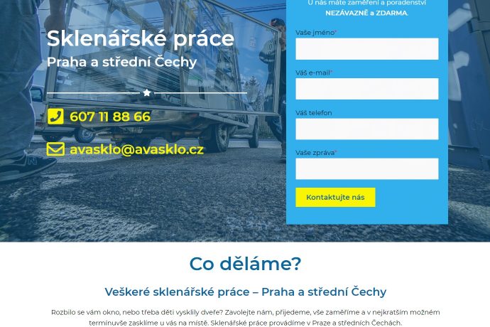 avasklo.cz - Sklenářské práce